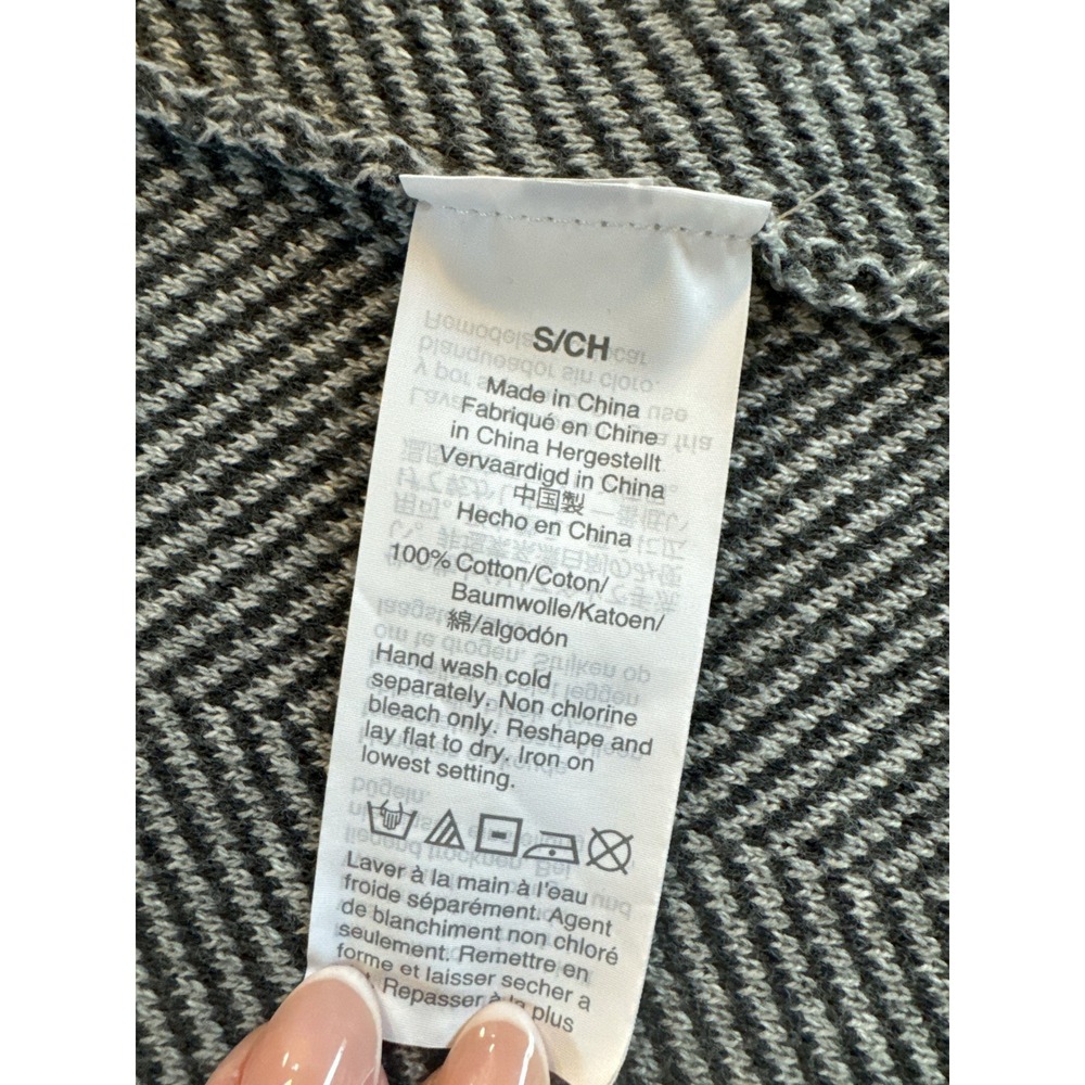 J.Crew Herringbone Coatigan Long Cardigan Jacket Charcoal Gray S - Picture 7 of 8